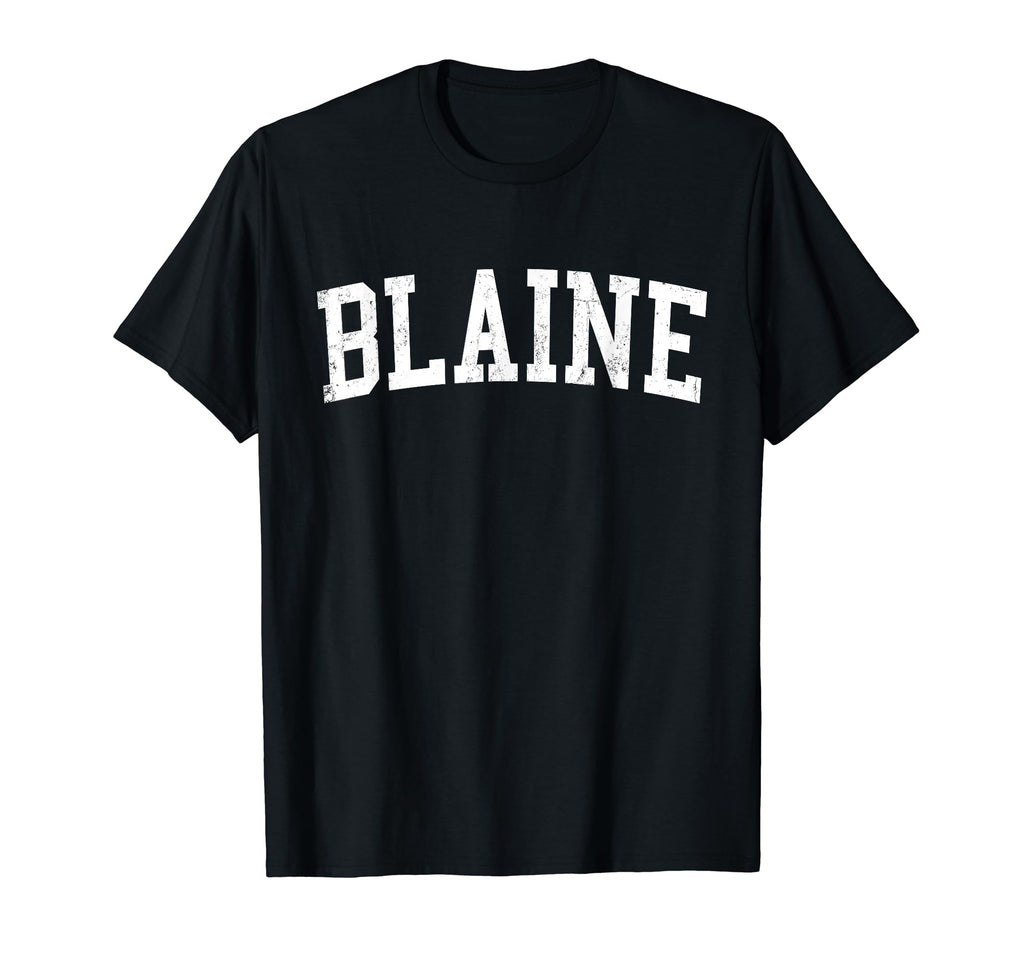 Blaine Mn Distressed White Varsity T-Shirt - Streetwear Style Unisex - T-Shirt, Sweatshirt, Hoodie