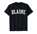Blaine Mn Distressed White Varsity T-Shirt - Streetwear Style Unisex - T-Shirt, Sweatshirt, Hoodie