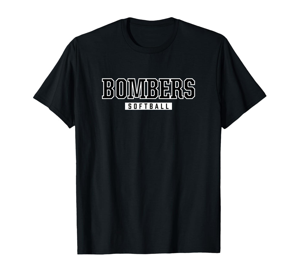 Bombers Richland High School Softball T-Shirt - Custom Art Print for Adults - T-Shirt, Sweatshirt, Hoodie