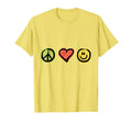 Peace Love Happiness Positive Message T-Shirt - Novelty Apparel for Adults - T-Shirt, Sweatshirt, Hoodie
