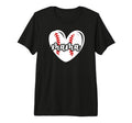 Baseball Mama Heart Baseball Mom T-Shirt - Unique Graphic for Adults - T-Shirt, Sweatshirt, Hoodie