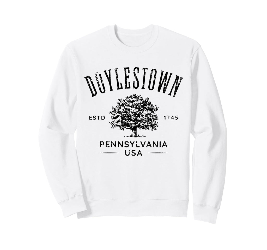 Doylestown Pa Distressed Souvenir Sweatshirt - Minimalist Print Unisex - T-Shirt, Sweatshirt, Hoodie