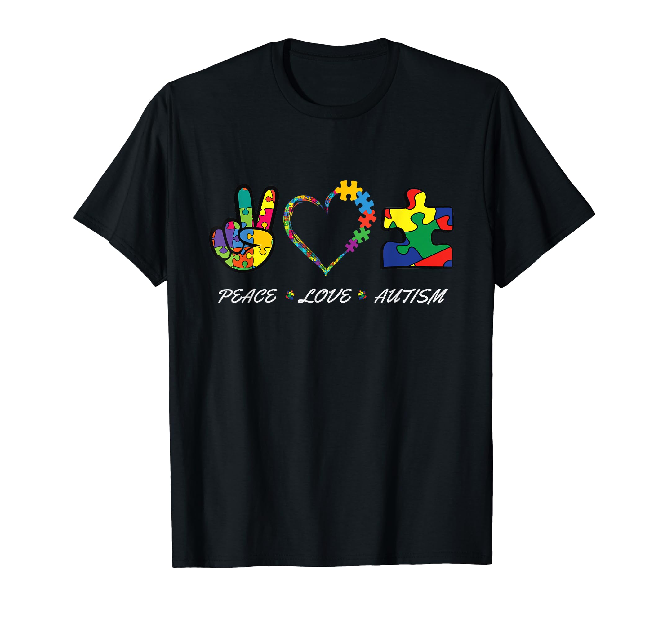 Colorful Puzzle Pieces Autism Awareness T-Shirt - Streetwear Style Unisex - T-Shirt, Sweatshirt, Hoodie