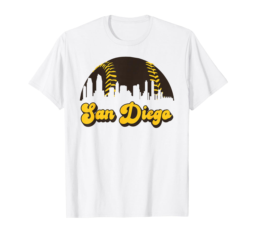 San Diego Baseball Skyline Sd Jersey T-Shirt - Fun Novelty Design Men Women - T-Shirt, Sweatshirt, Hoodie