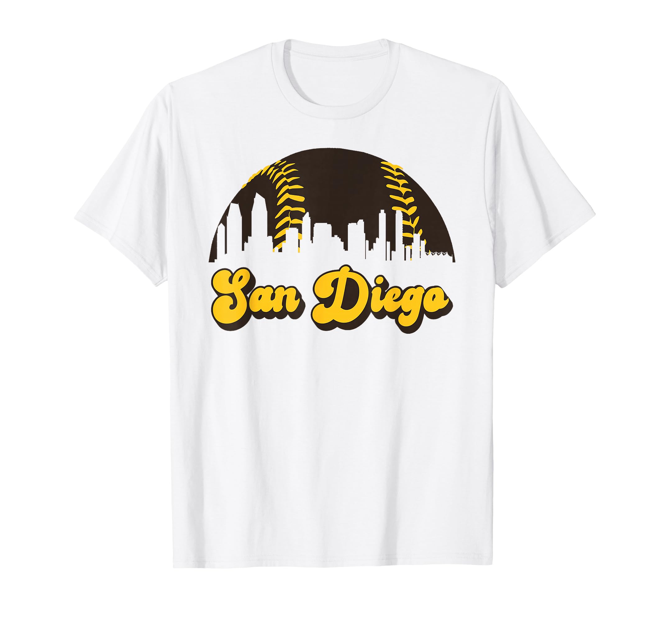 San Diego Baseball Skyline Sd Jersey T-Shirt - Fun Novelty Design Men Women - T-Shirt, Sweatshirt, Hoodie