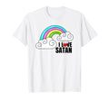I Love Satan Shirts Rainbow Funny T-Shirt - Custom Art Print Men Women - T-Shirt, Sweatshirt, Hoodie