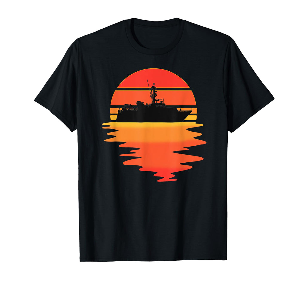 Ship Water Sunset Coast Guard Lover T-Shirt - Novelty Apparel Men Women - T-Shirt, Sweatshirt, Hoodie