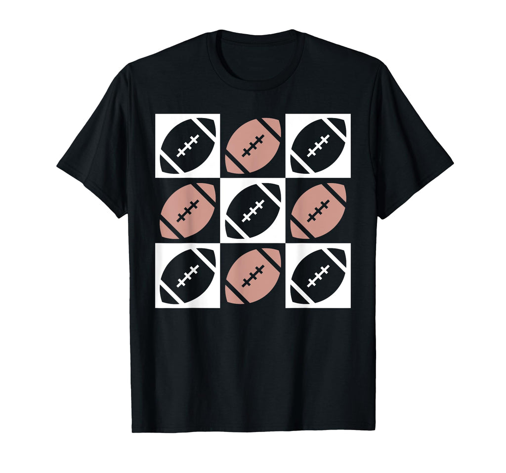 Checkered Football Football Mom Game Day T-Shirt - Streetwear Style Unisex - T-Shirt, Sweatshirt, Hoodie