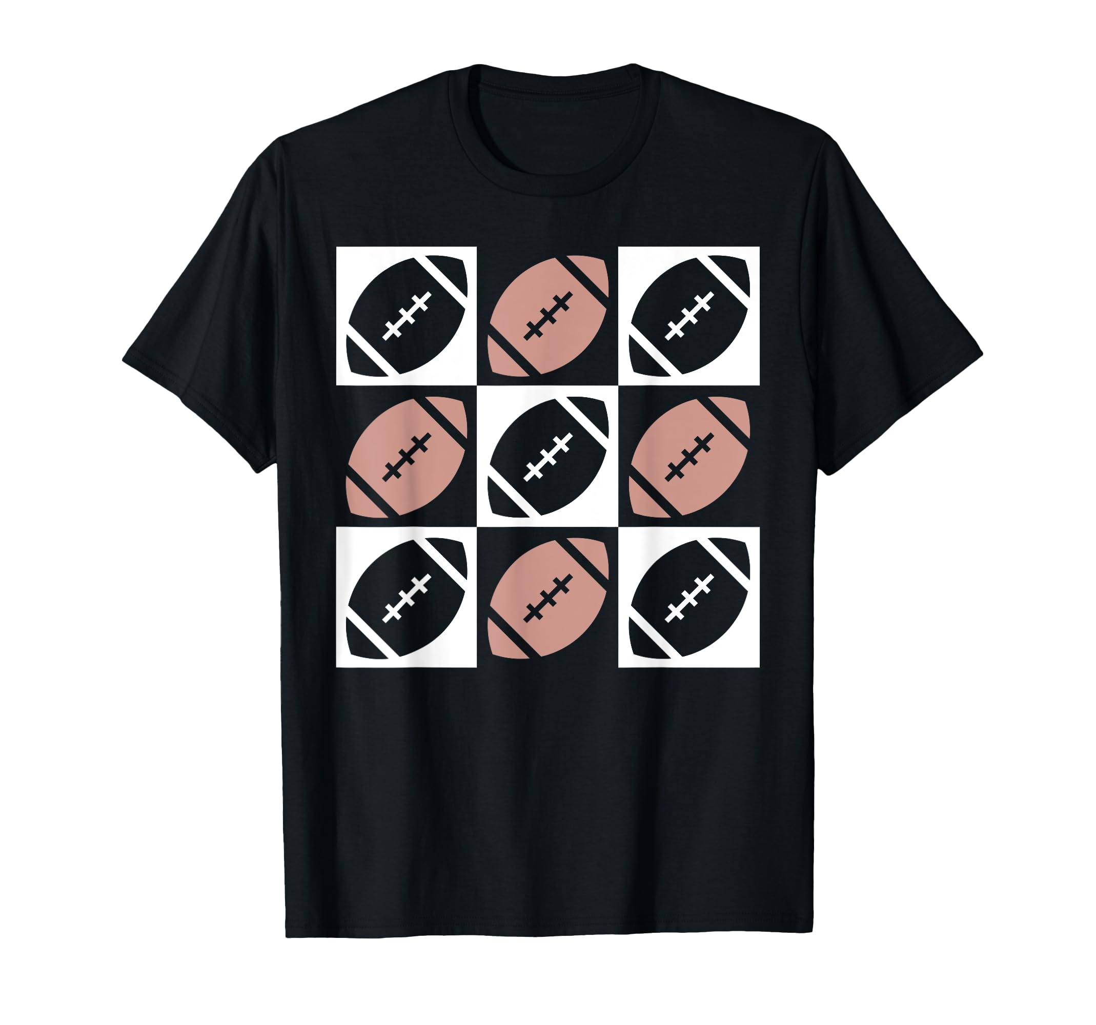 Checkered Football Football Mom Game Day T-Shirt - Streetwear Style Unisex - T-Shirt, Sweatshirt, Hoodie