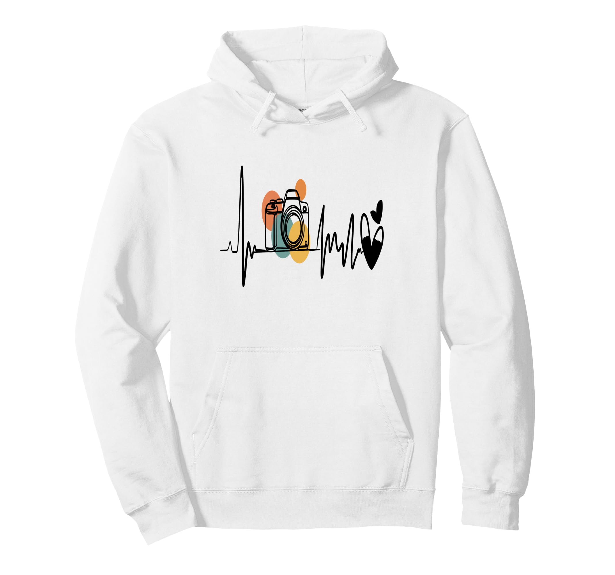 Womens Funny Camera Heartbeat Photography Hoodie - Novelty Apparel Unisex - T-Shirt, Sweatshirt, Hoodie