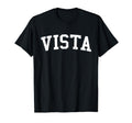 Vista Ca Distressed White Varsity T-Shirt - Novelty Apparel Unisex - T-Shirt, Sweatshirt, Hoodie