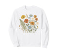 Boho Wildflowers Watercolor Floral Sweatshirt - Unique Graphic Men Women - T-Shirt, Sweatshirt, Hoodie