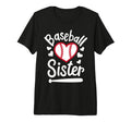 Baseball Sister Heart Players Sister T-Shirt - Novelty Apparel Men Women - T-Shirt, Sweatshirt, Hoodie