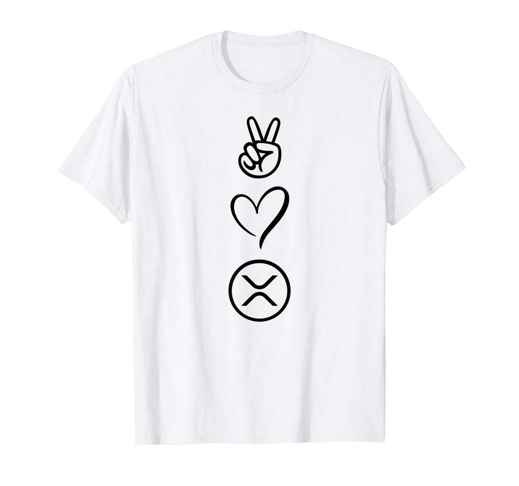 Xrp Peace Love T Shirts T-Shirt - Trendy Graphic Unisex - T-Shirt, Sweatshirt, Hoodie