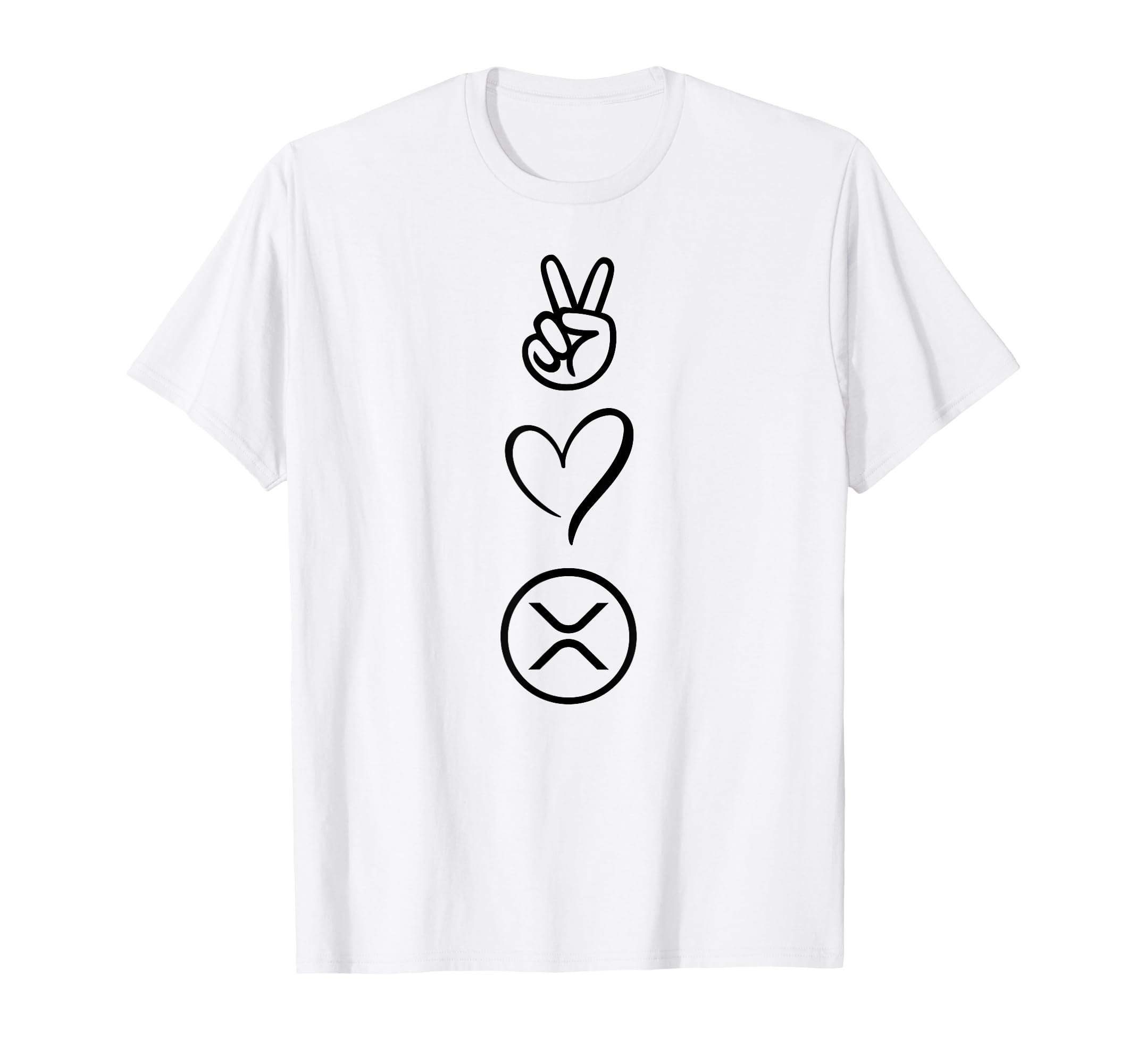 Xrp Peace Love T Shirts T-Shirt - Trendy Graphic Unisex - T-Shirt, Sweatshirt, Hoodie