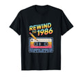 Rewind To 1986 Cassette Tape Eighties T-Shirt - Minimalist Print for Adults - T-Shirt, Sweatshirt, Hoodie