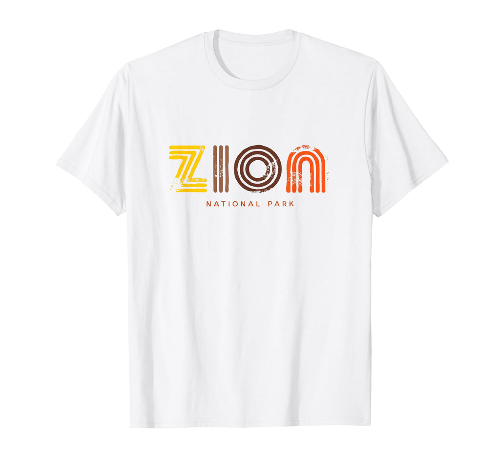 Zion National Park 70S 80S Type T-Shirt - Custom Art Print Unisex - T-Shirt, Sweatshirt, Hoodie