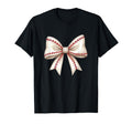 Baseball Coquette Bow Mom Baseball T-Shirt - Minimalist Print for Adults - T-Shirt, Sweatshirt, Hoodie