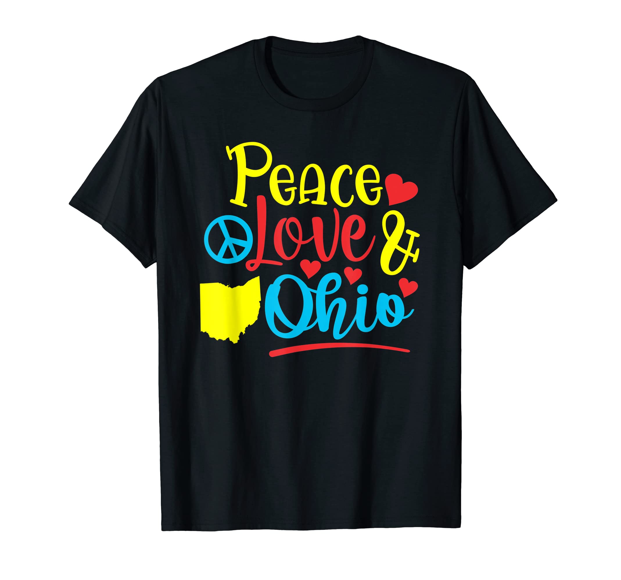 Peace Love My U S State Hoodie - Novelty Apparel Men Women - T-Shirt, Sweatshirt, Hoodie