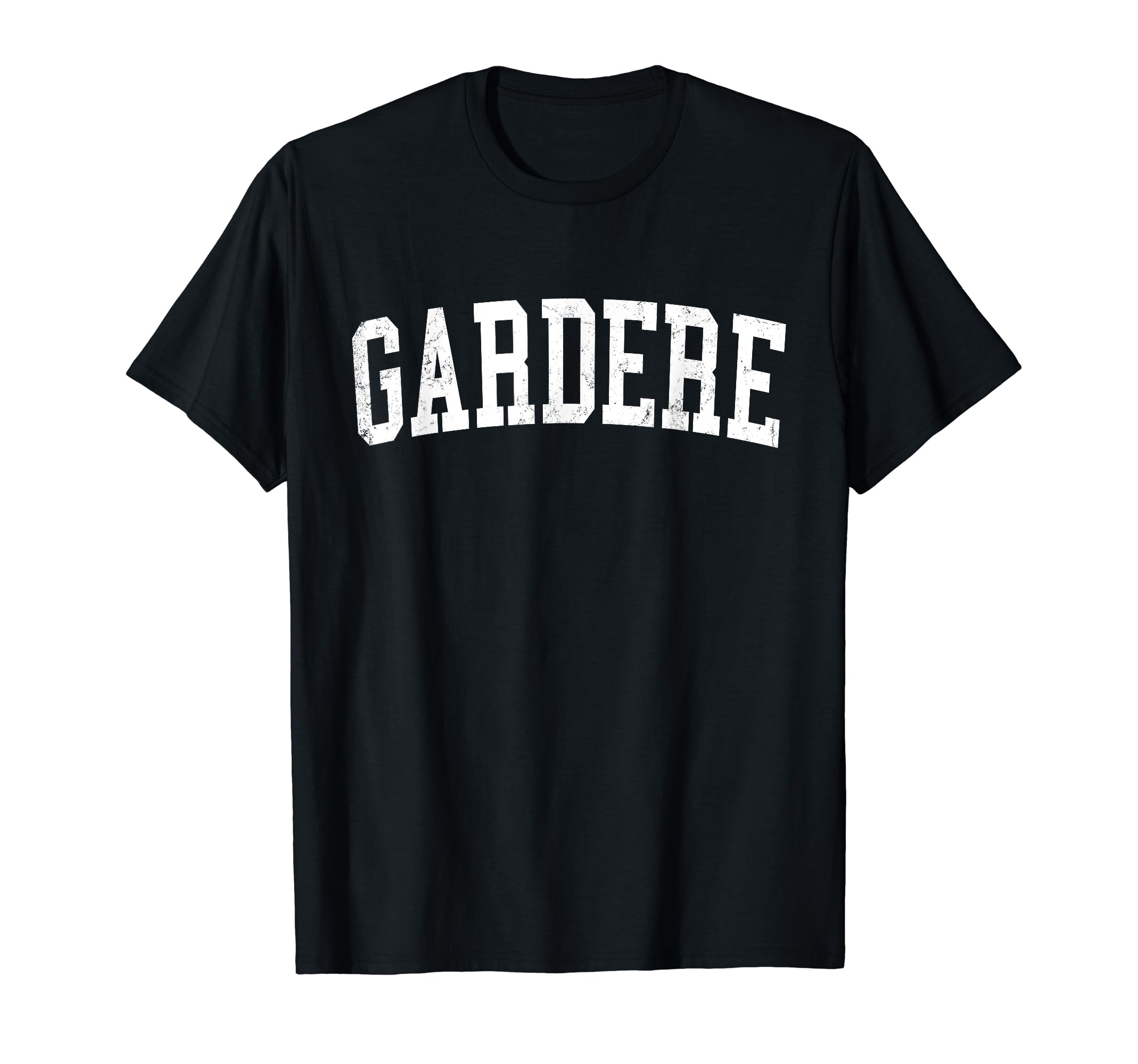 Gardere La Distressed White Varsity T-Shirt - Aesthetic Graphic Men Women - T-Shirt, Sweatshirt, Hoodie