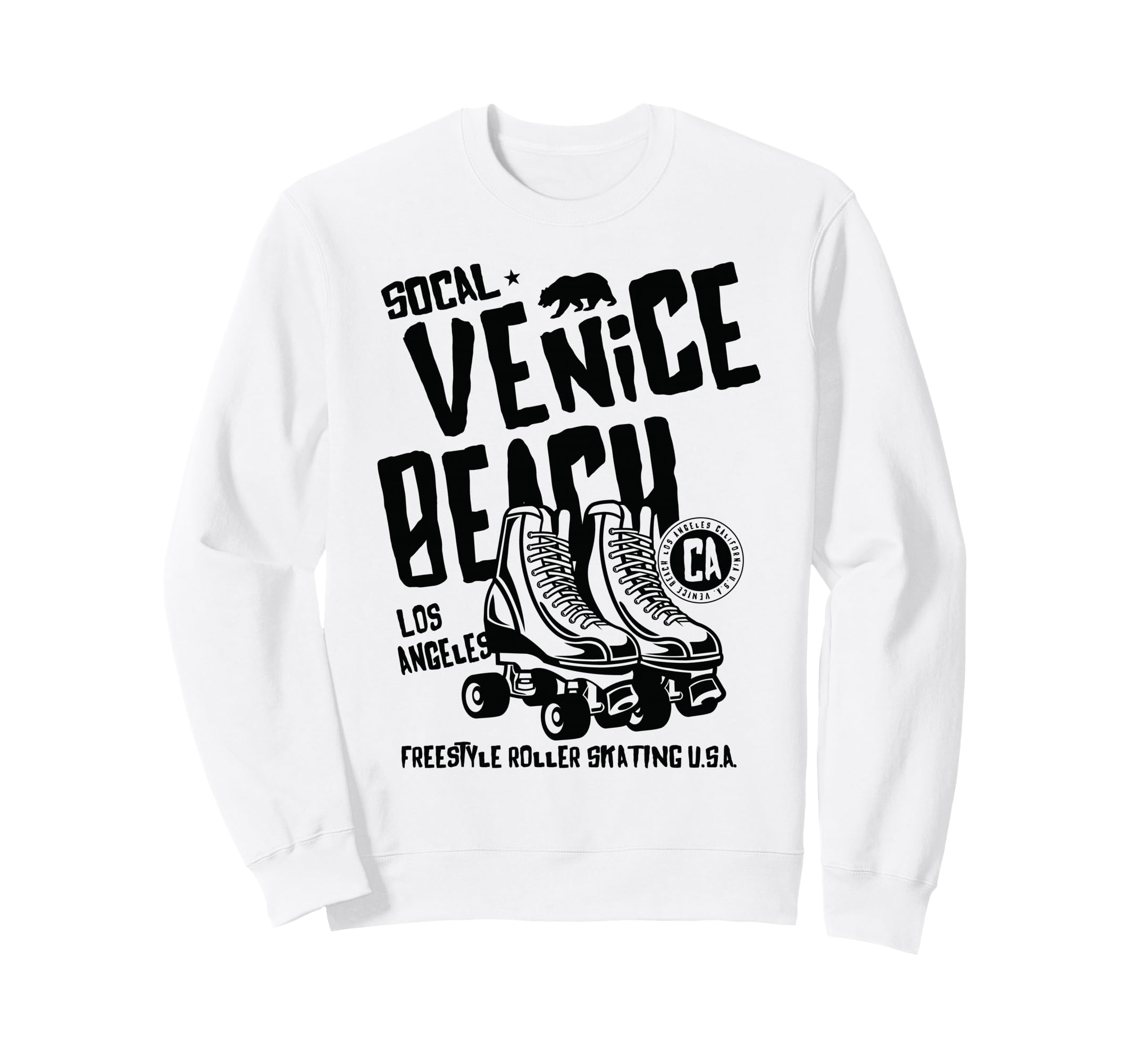 Venice Beach California Roller Sweatshirt - Custom Art Print Men Women - T-Shirt, Sweatshirt, Hoodie