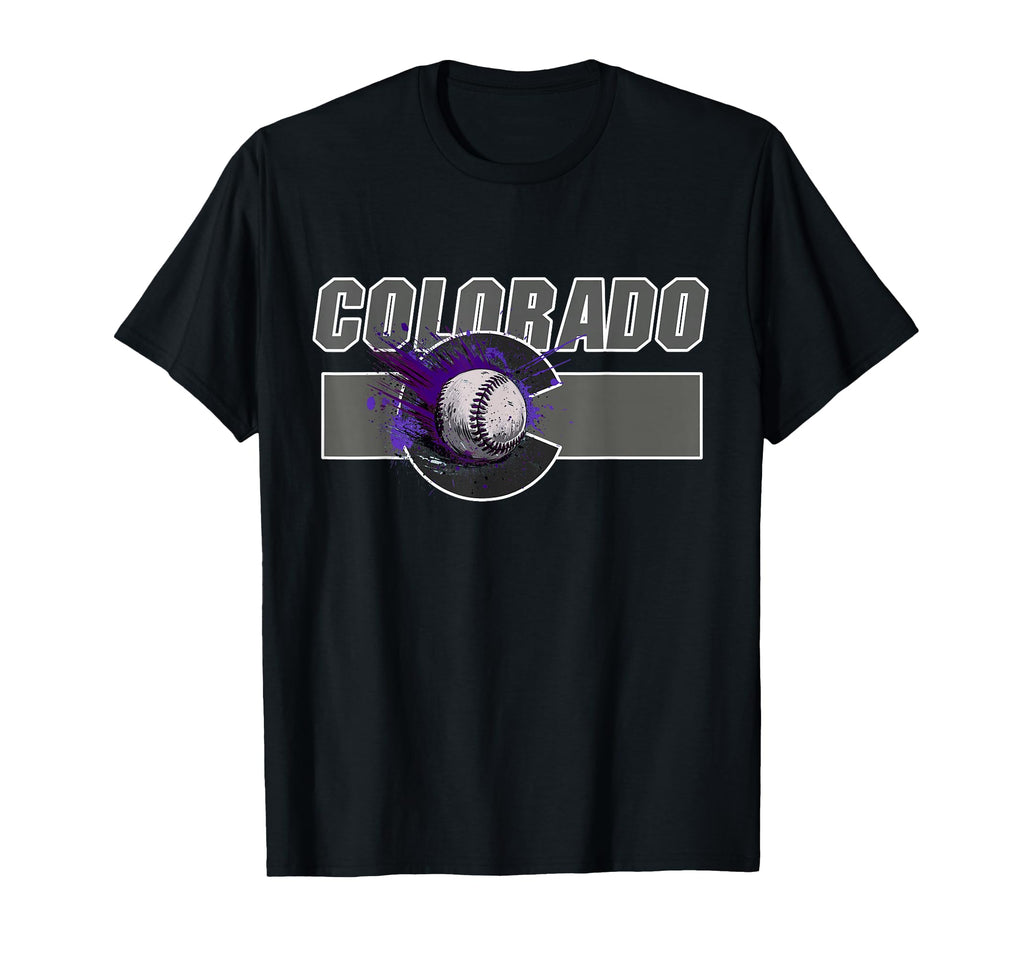 Colorado Flag W Baseball T-Shirt - Casual Everyday Wear for Adults - T-Shirt, Sweatshirt, Hoodie