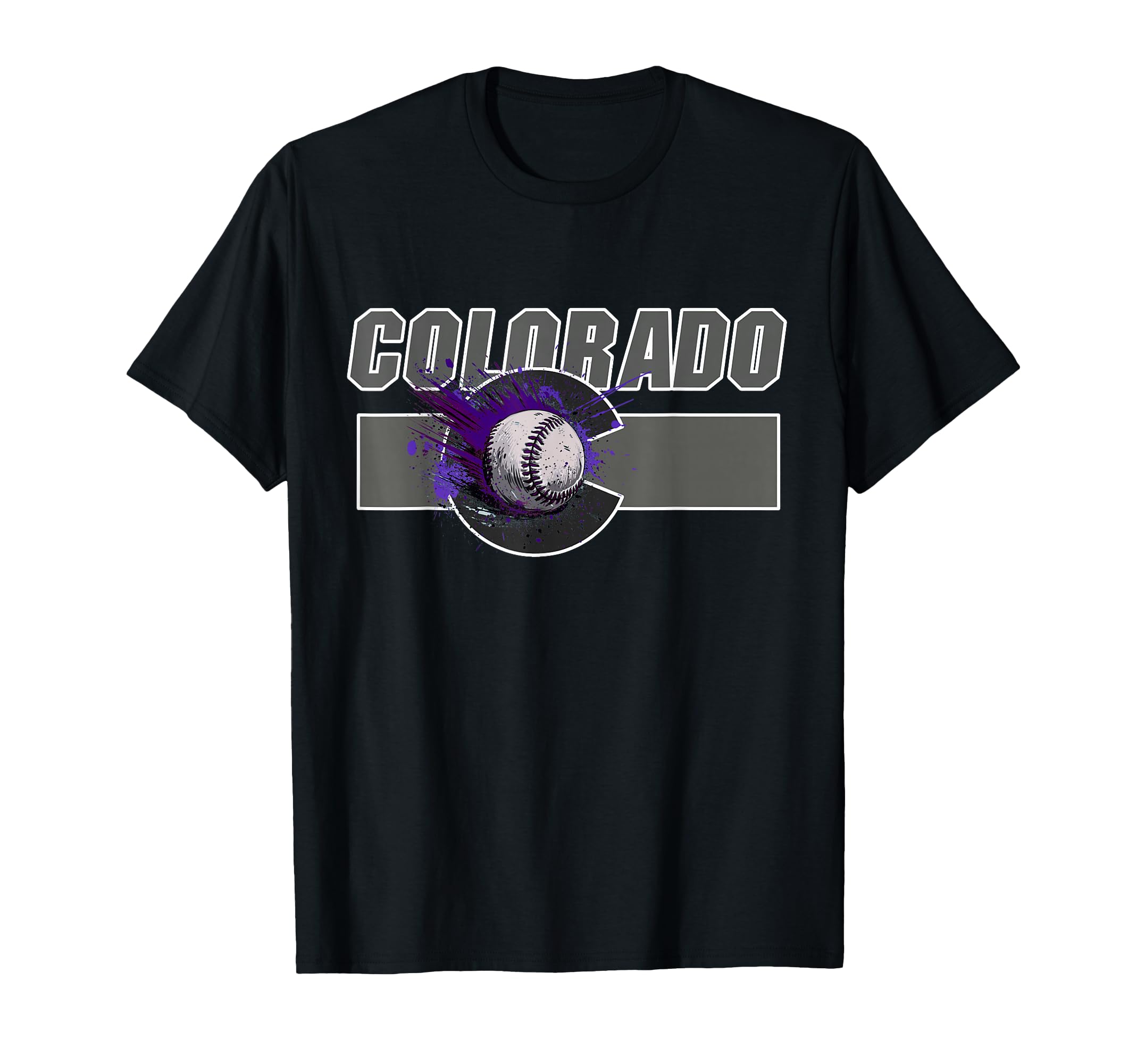 Colorado Flag W Baseball T-Shirt - Casual Everyday Wear for Adults - T-Shirt, Sweatshirt, Hoodie