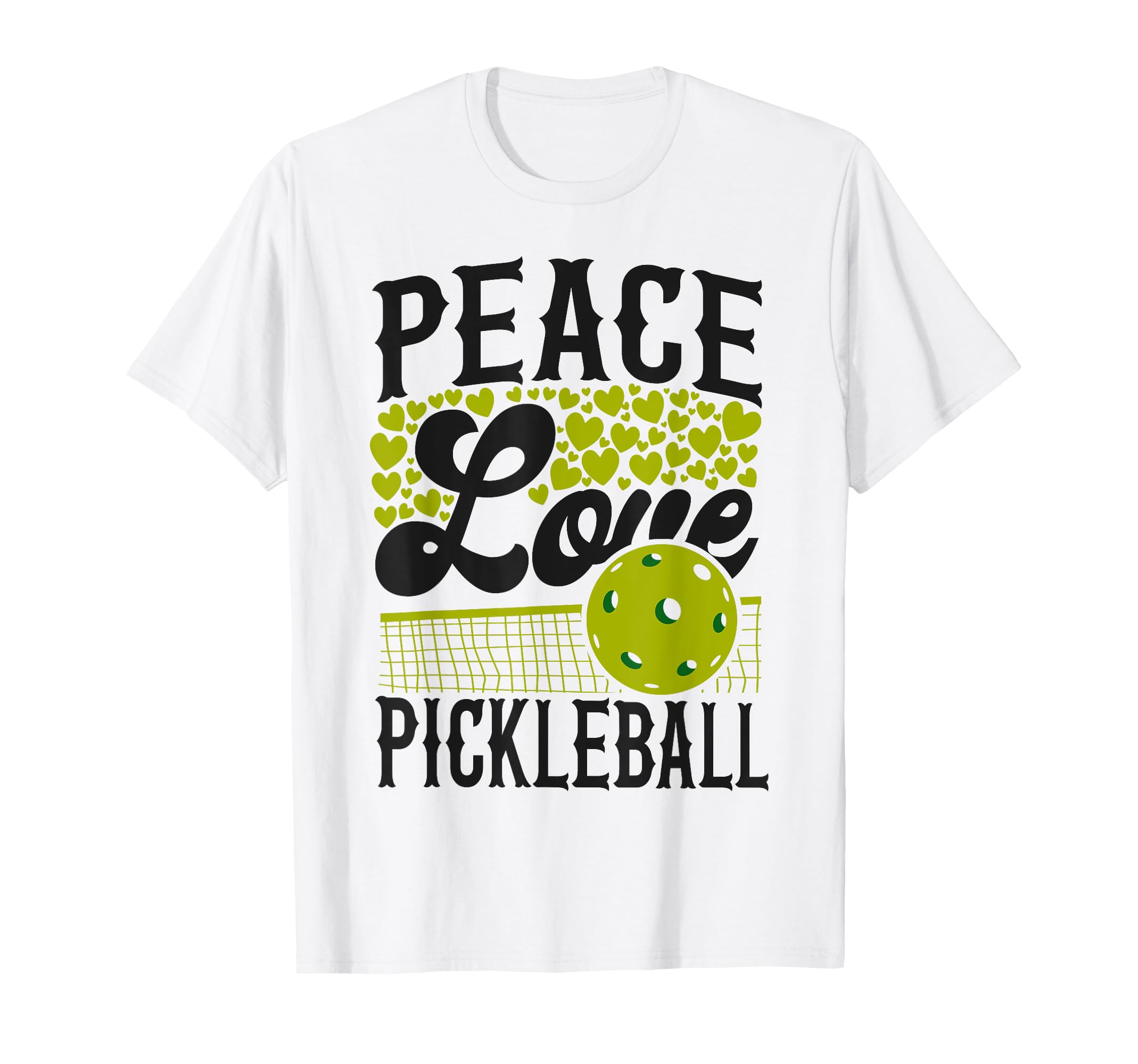 Pickleball Ladies Peace Love Pickleball T-Shirt - Unique Graphic Unisex - T-Shirt, Sweatshirt, Hoodie