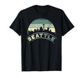 Grunge Seattle Skyline Distressed T-Shirt - Aesthetic Graphic for Adults - T-Shirt, Sweatshirt, Hoodie