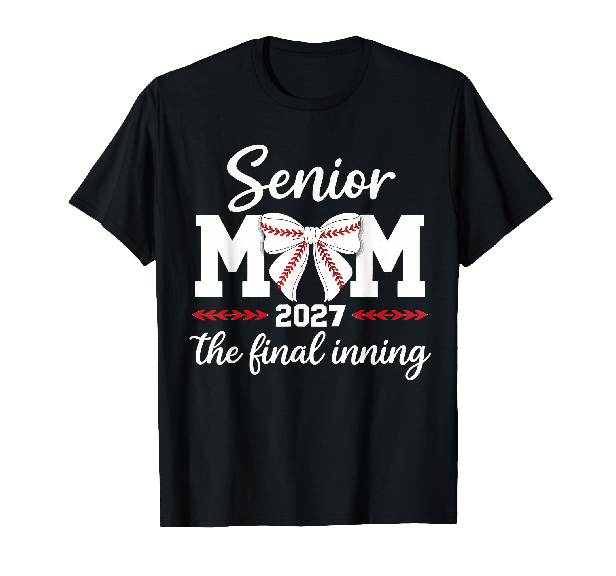 Senior Mom 2027 Coquette Baseball T-Shirt - Fun Novelty Design for Adults - T-Shirt, Sweatshirt, Hoodie