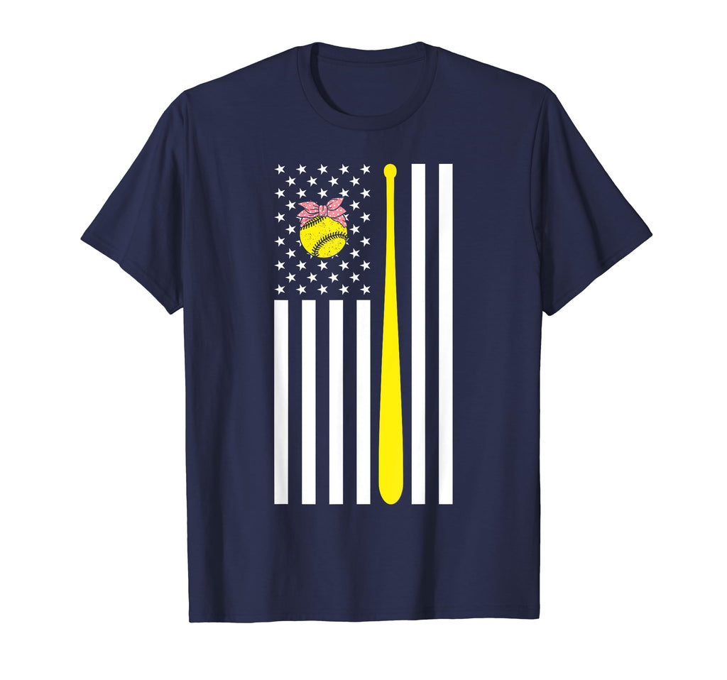 American Flag Baseball Mom Team T-Shirt - Custom Art Print for Adults - T-Shirt, Sweatshirt, Hoodie
