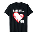 Baseball Gg Heart Shaped T-Shirt - Casual Everyday Wear for Adults - T-Shirt, Sweatshirt, Hoodie