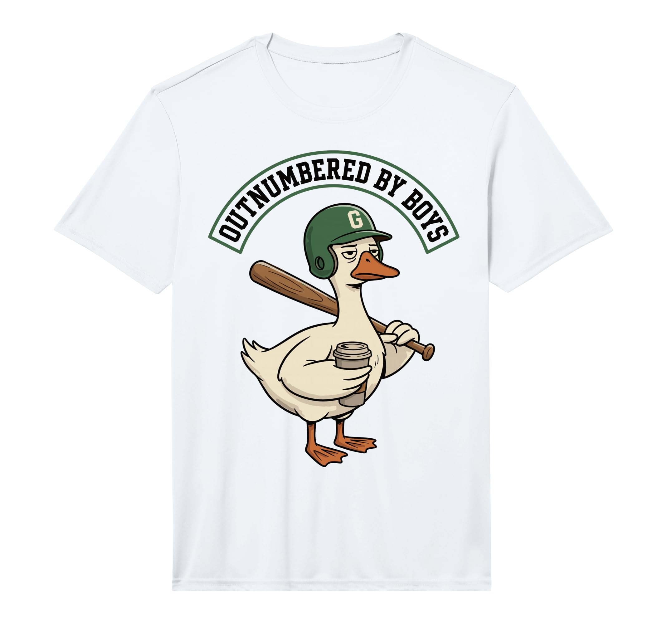 Outnumbered Mom Goose Baseball Mama T-Shirt - Minimalist Print Men Women - T-Shirt, Sweatshirt, Hoodie