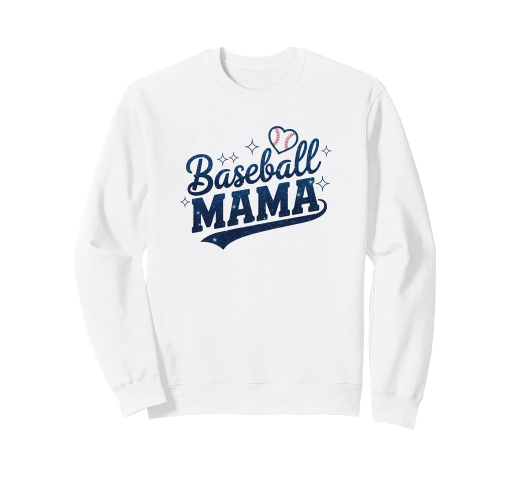 Baseball Mama Galaxy Heart Sports Mom Sweatshirt - Trendy Graphic Unisex - T-Shirt, Sweatshirt, Hoodie