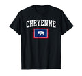Cheyenne Wyoming Distressed Flag T-Shirt - Aesthetic Graphic Men Women - T-Shirt, Sweatshirt, Hoodie