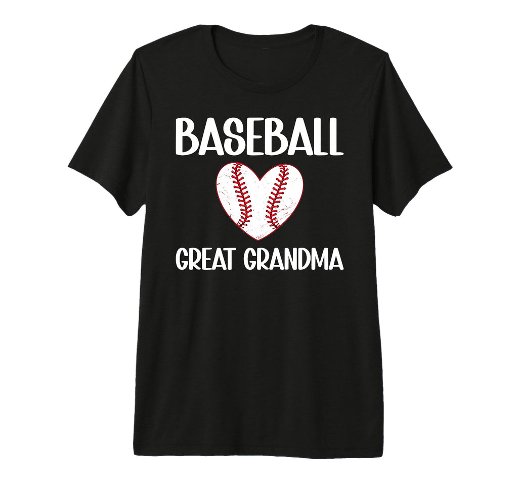 Baseball Great Grandma Heart Baseball T-Shirt - Custom Art Print Unisex - T-Shirt, Sweatshirt, Hoodie