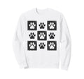 Pet Cat Paw Checkered Cat Sweatshirt - Casual Everyday Wear for Adults - T-Shirt, Sweatshirt, Hoodie