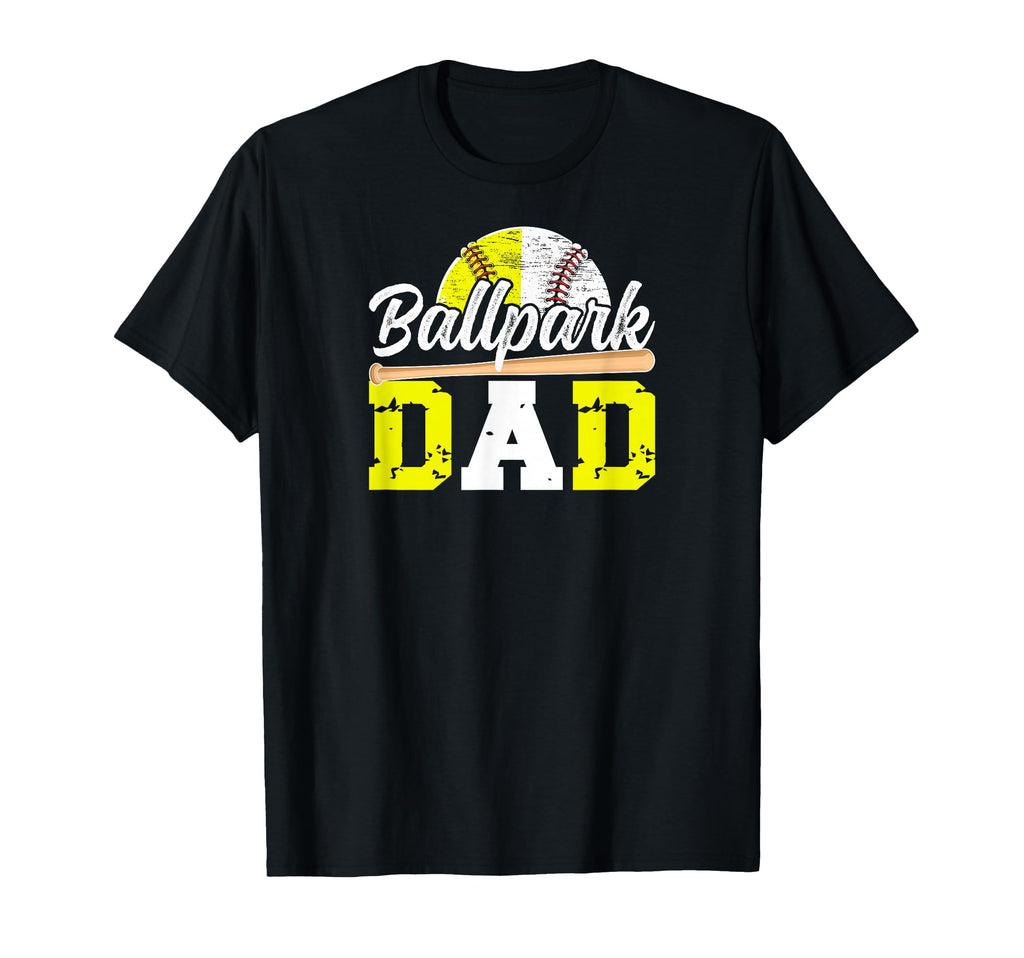 Ballpark Dad Baseball Softball Dad T-Shirt - Custom Art Print Men Women - T-Shirt, Sweatshirt, Hoodie