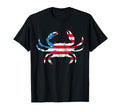 Crab American Flag T-Shirt - Casual Everyday Wear for Adults - T-Shirt, Sweatshirt, Hoodie