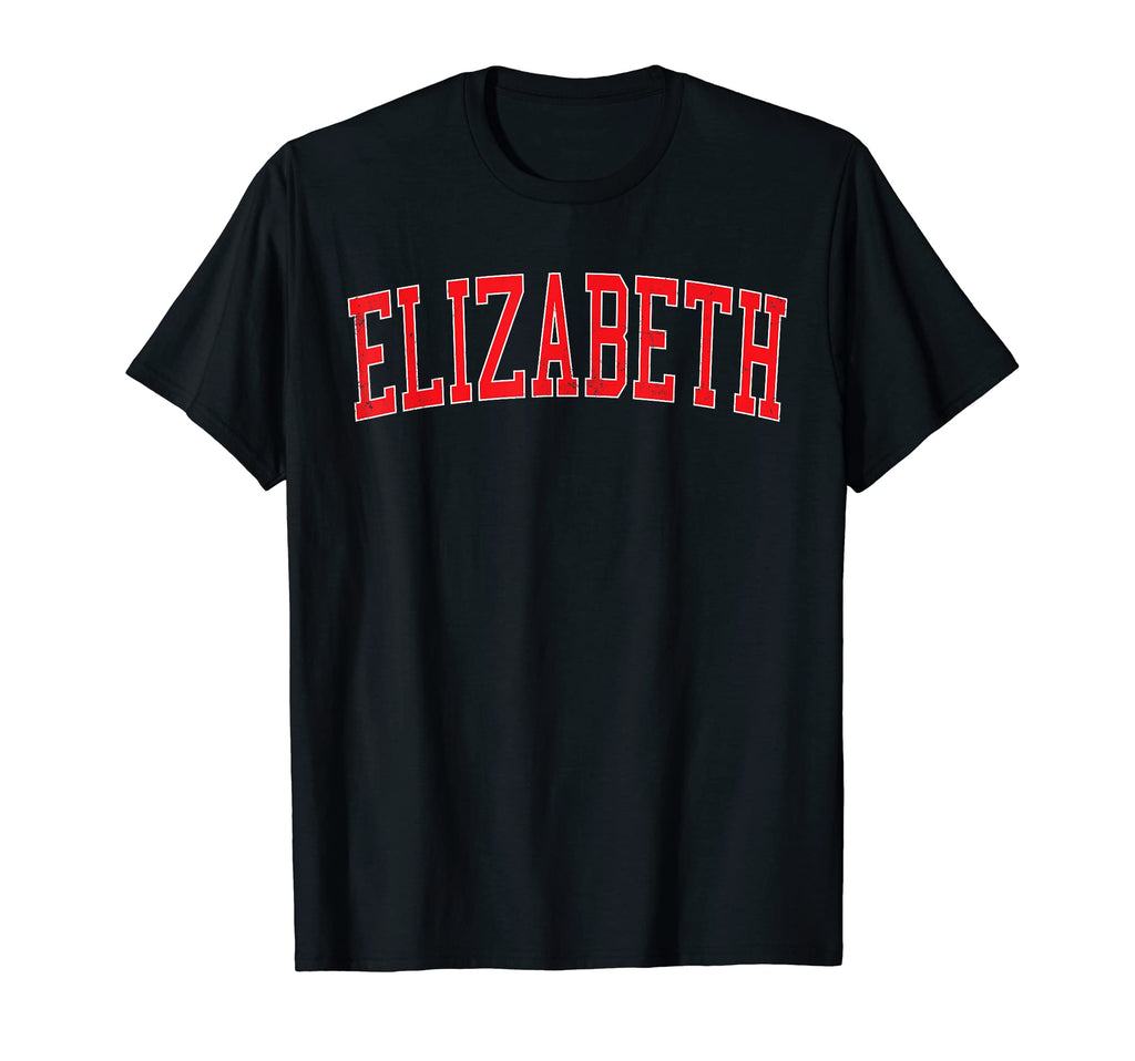 Elizabeth Nj Varsity Red Text T-Shirt - Aesthetic Graphic Men Women - T-Shirt, Sweatshirt, Hoodie