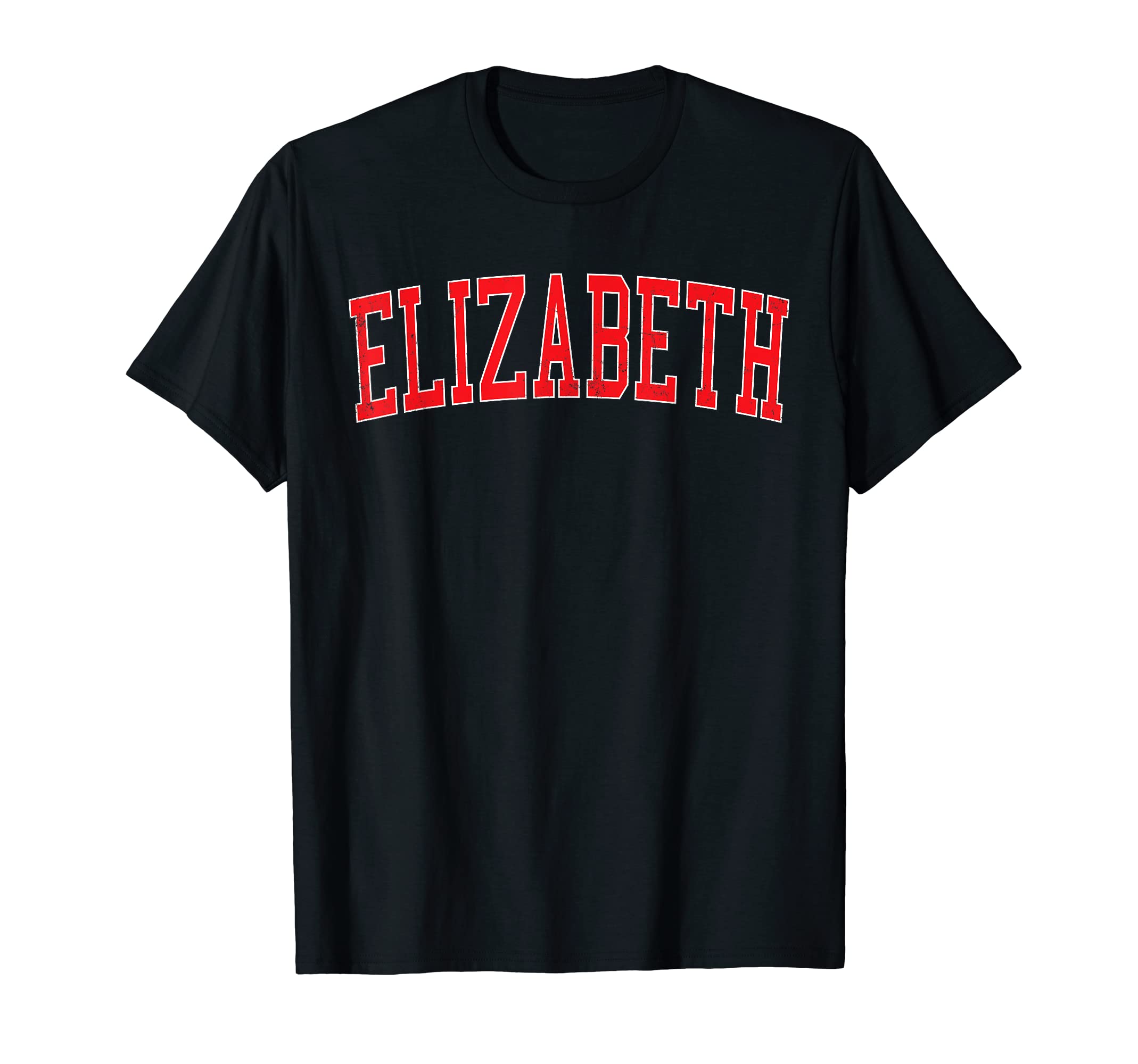 Elizabeth Nj Varsity Red Text T-Shirt - Aesthetic Graphic Men Women - T-Shirt, Sweatshirt, Hoodie
