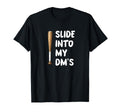 Slide Into My Dms Baseball Single Mom T-Shirt - Minimalist Print Men Women - T-Shirt, Sweatshirt, Hoodie