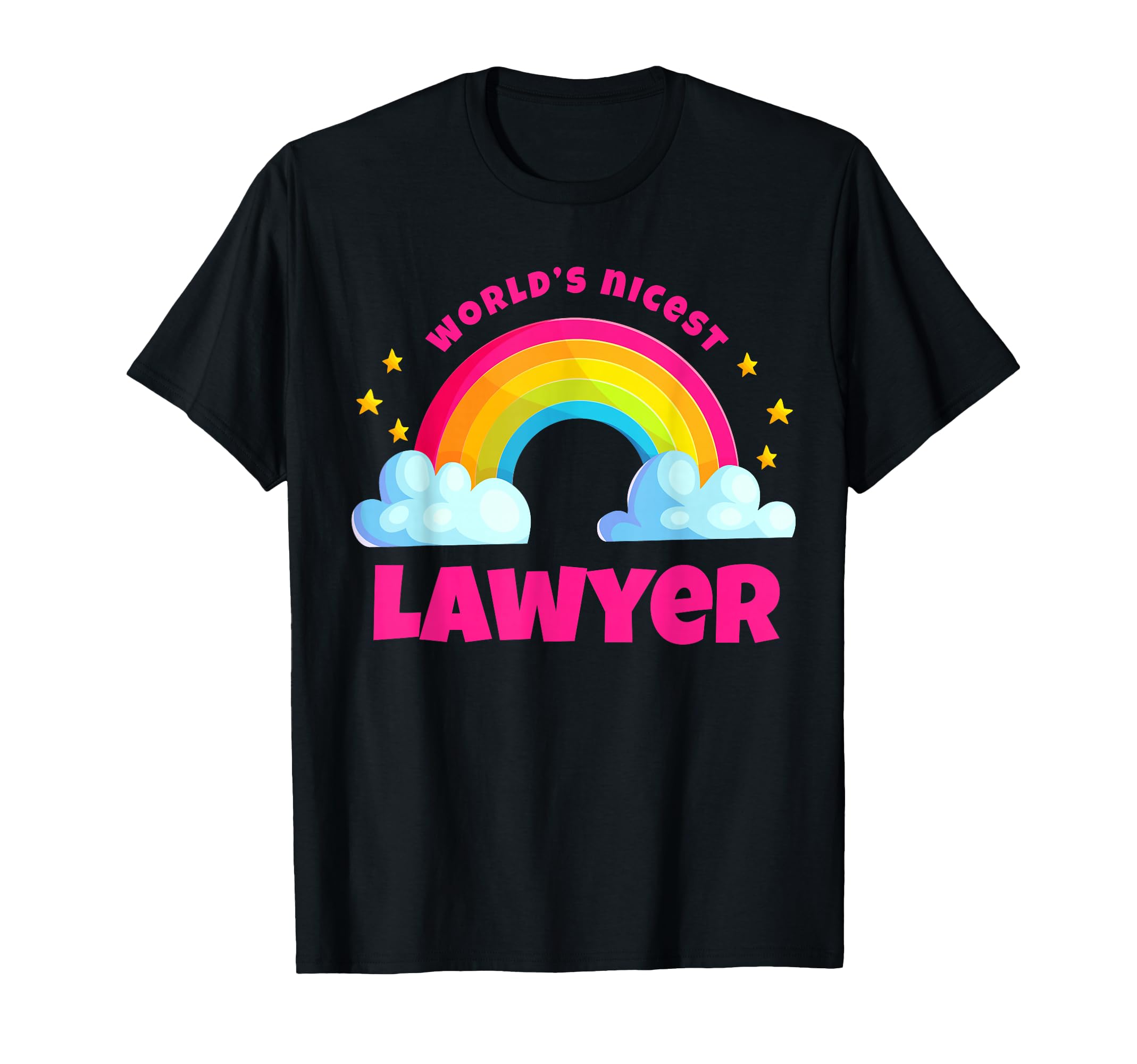 Worlds Nicest Lawyer Rainbow Funny Lawyer T-Shirt - Graphic Print Unisex - T-Shirt, Sweatshirt, Hoodie