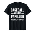 Baseball And My Papillon Mama Dog T-Shirt - Trendy Graphic for Adults - T-Shirt, Sweatshirt, Hoodie
