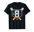 Baseball 8 Year Old Ice Cream Drip 8Th T-Shirt - Streetwear Style Unisex - T-Shirt, Sweatshirt, Hoodie