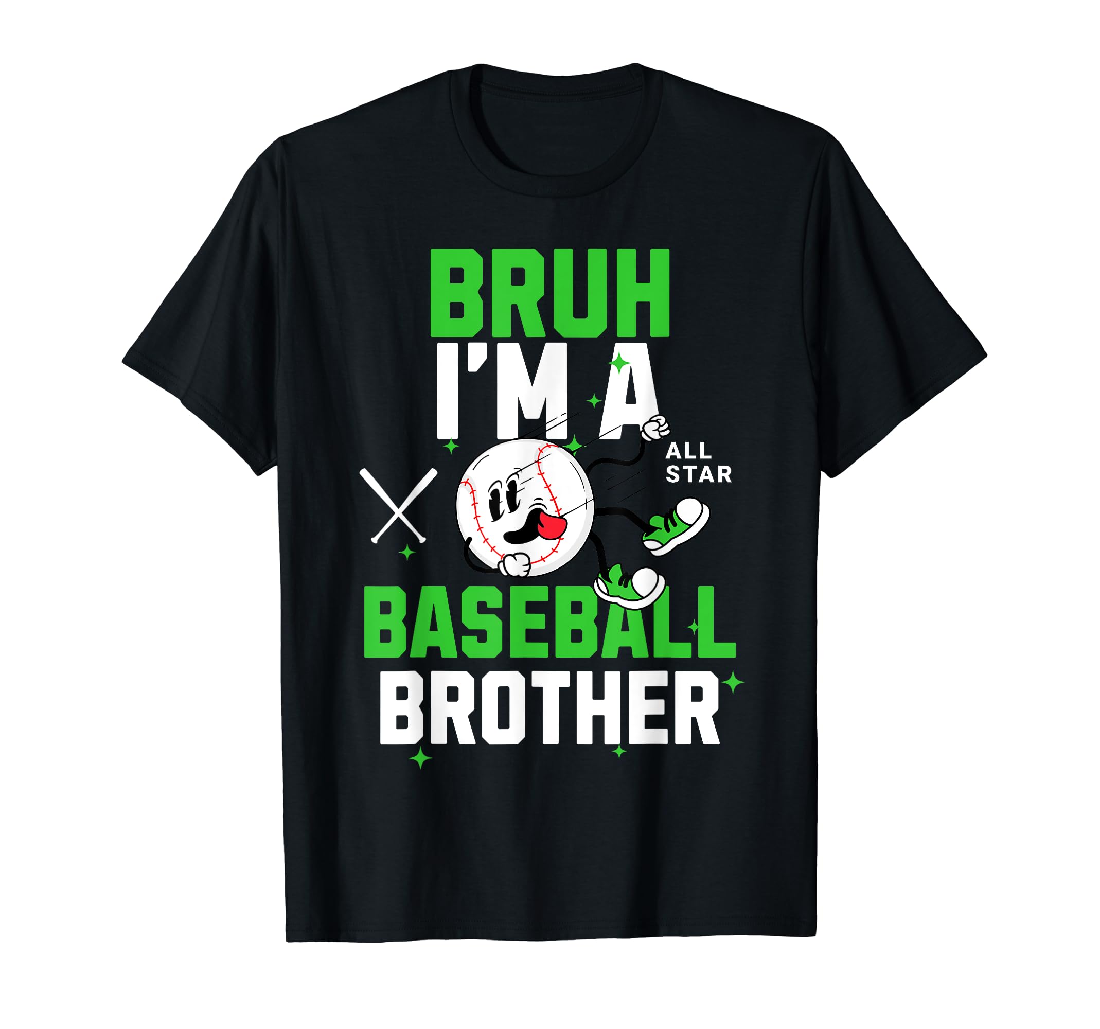 Bruh Baseball Brother Biggest Fan T-Shirt - Aesthetic Graphic Unisex - T-Shirt, Sweatshirt, Hoodie
