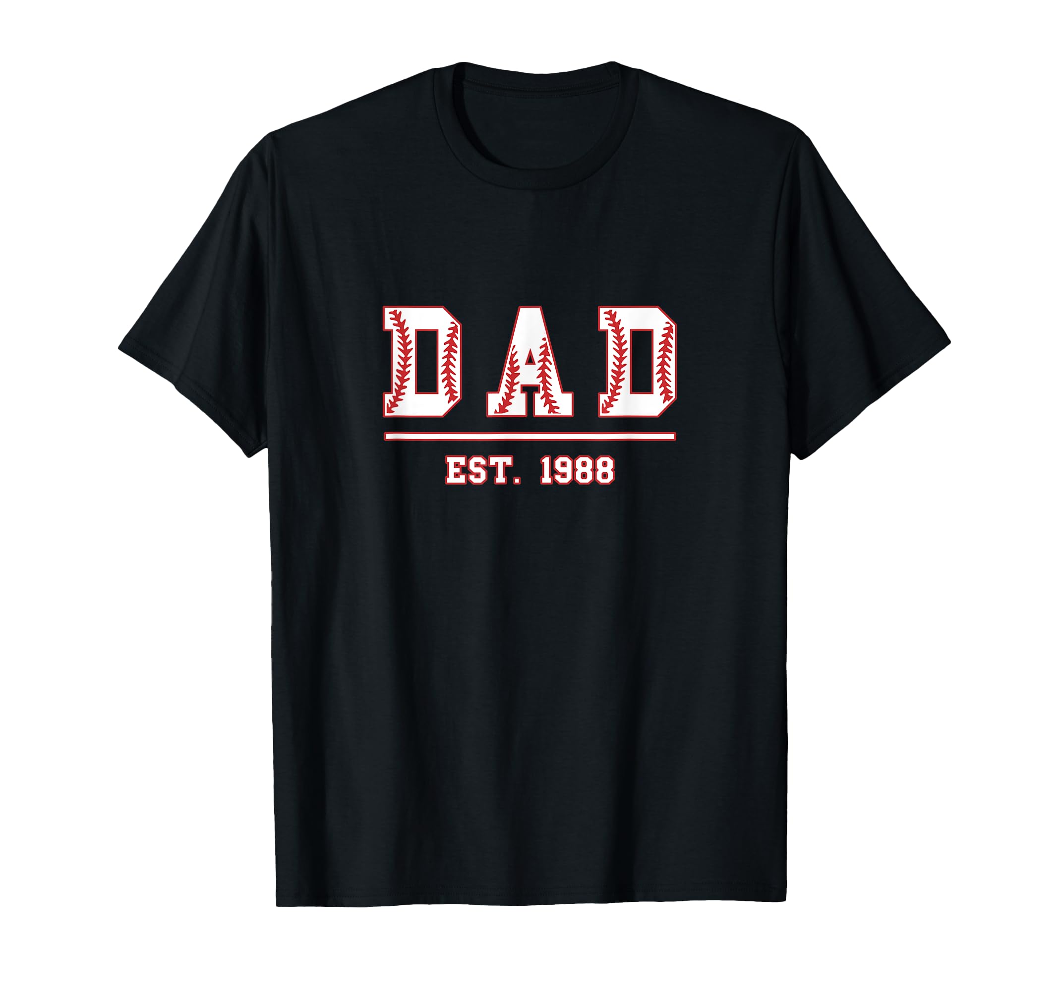 Dad Est 1988 Funny Sports Year T-Shirt - Fun Novelty Design for Adults - T-Shirt, Sweatshirt, Hoodie