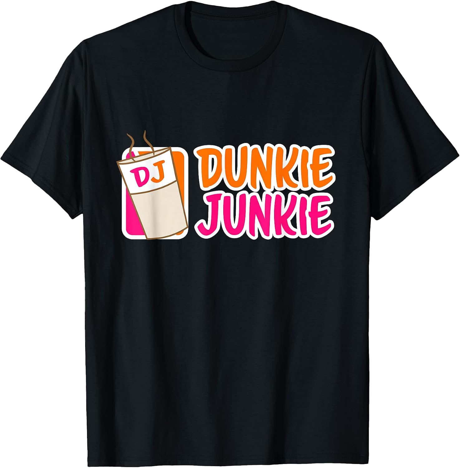 Dunkie Junkie Love Funny Coffee Sayings Novelty - Adult & Kids T-Shirts, Sweatshirts & Hoodies apparel design preview 1