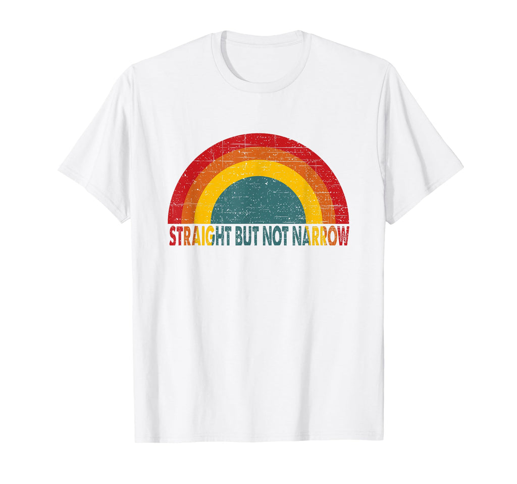 Straight But Not Narrow Rainbow Lgbt T-Shirt - Streetwear Style Men Women - T-Shirt, Sweatshirt, Hoodie