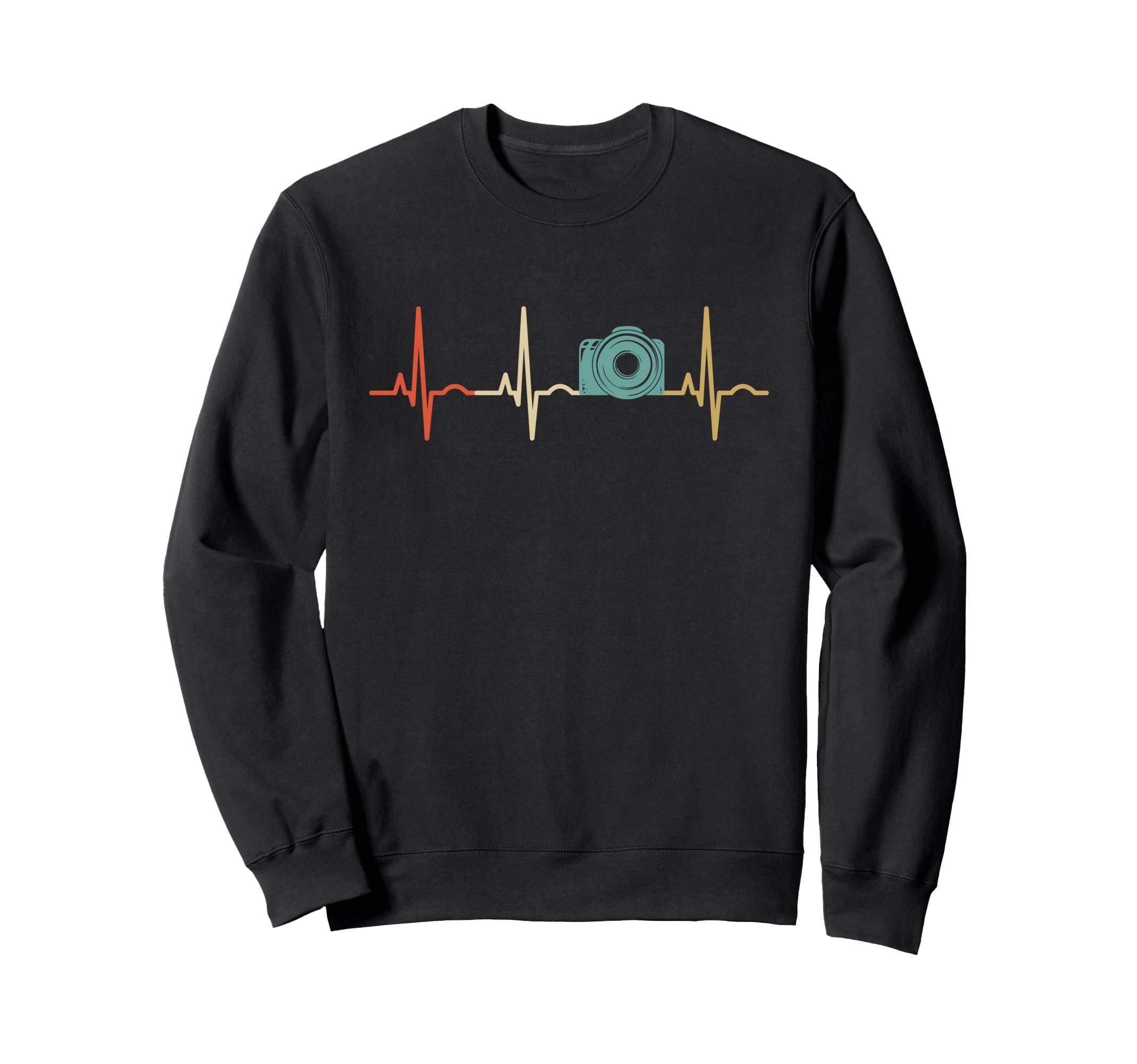 Heartbeat Photography Camera Sweatshirt - Novelty Apparel Men Women - T-Shirt, Sweatshirt, Hoodie